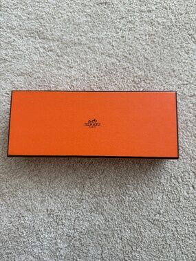 Authentic Hermes Small Square Gift Box - approx 3.5 x 8.25 inches